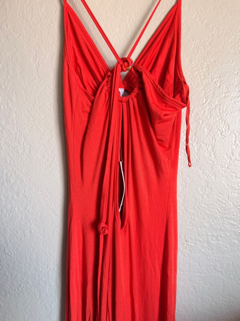 Michelle Jonas Keyhole O Ring halter Maxi Dress 
in Orange - Picture 10 of 11